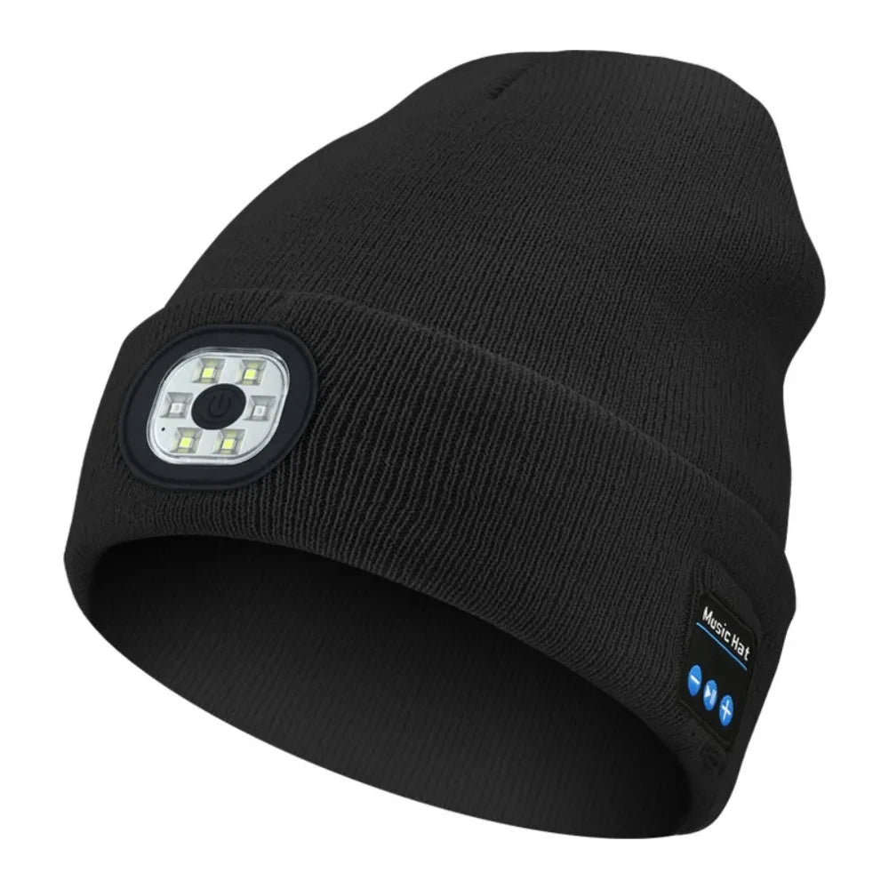 Bluetooth Beanie Hat with LED Light and Speakers