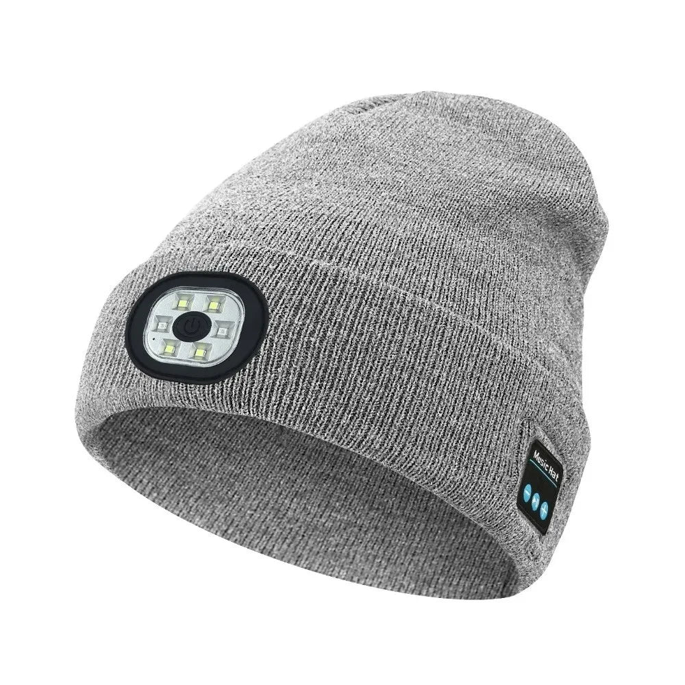 Bluetooth Beanie Hat with LED Light and Speakers
