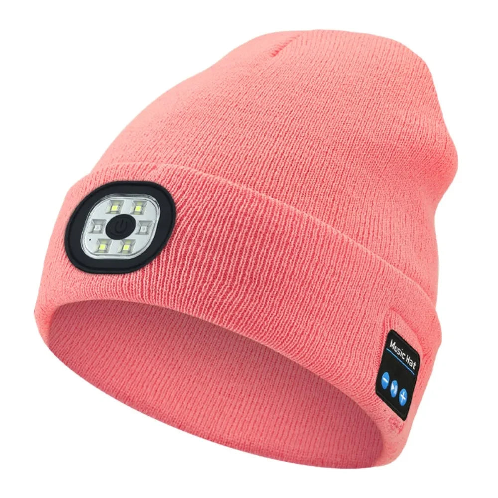 Bluetooth Beanie Hat with LED Light and Speakers