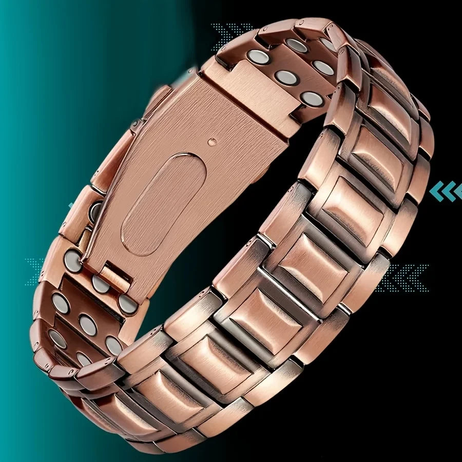 Pure Copper Mens Fitness Bracelet