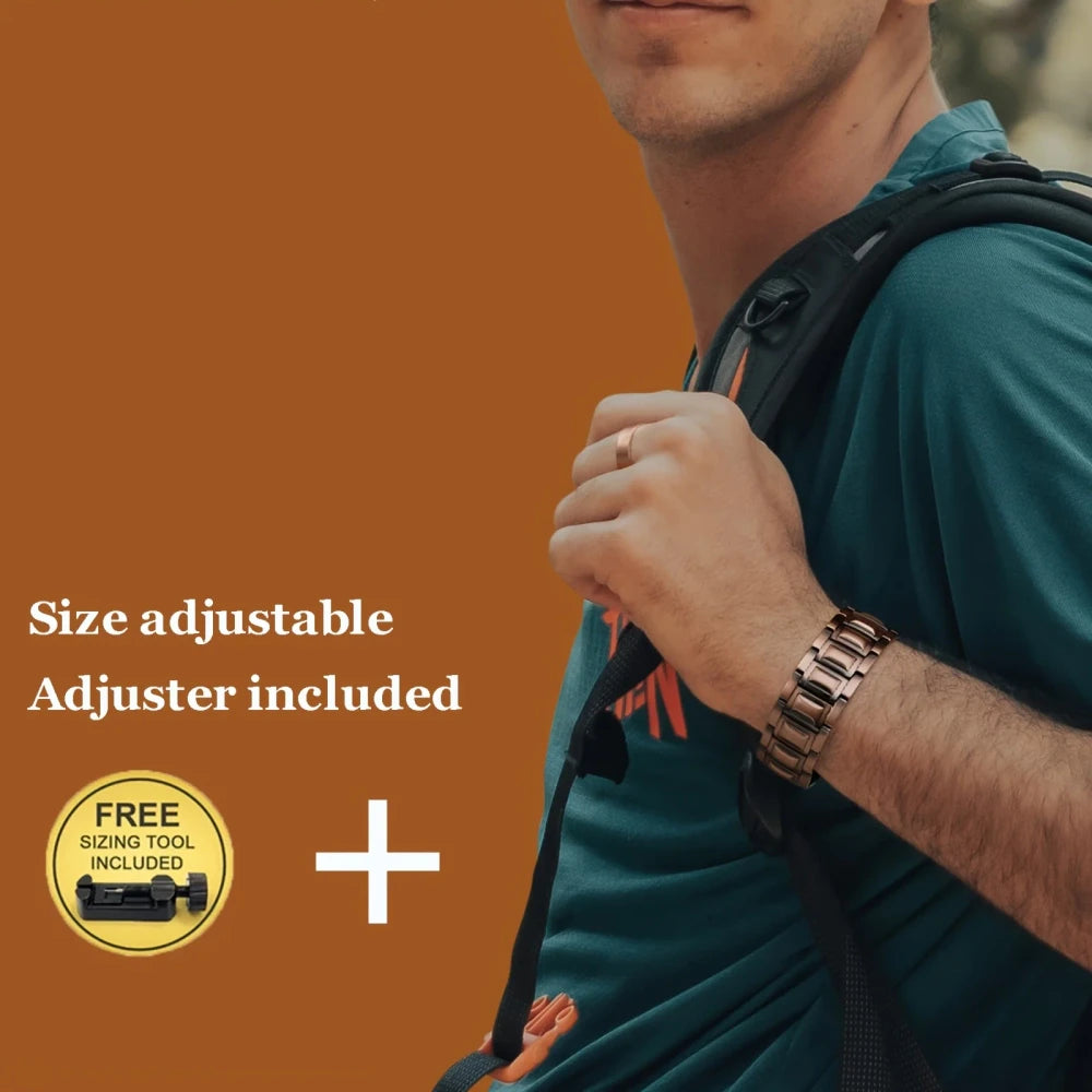 Pure Copper Mens Fitness Bracelet