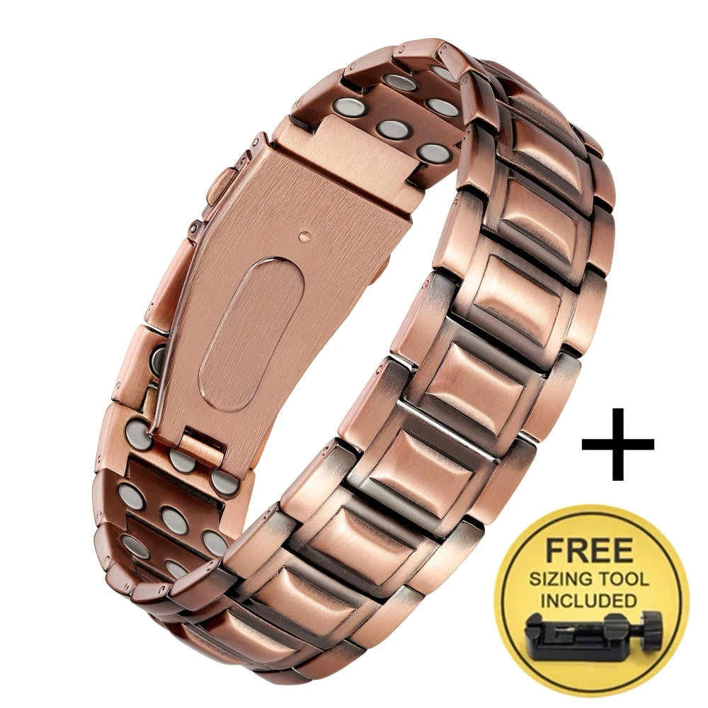 Pure Copper Mens Fitness Bracelet