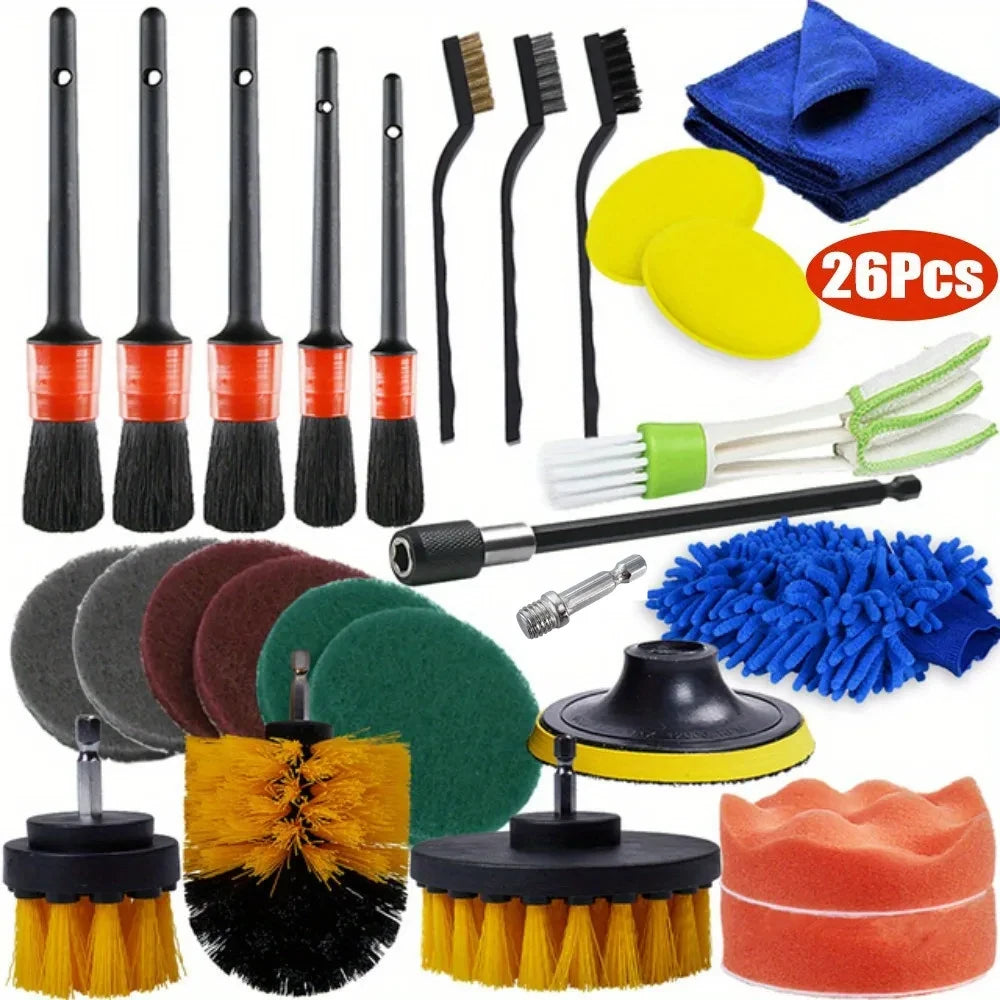 Comprehensive Car Detailing Brush Set