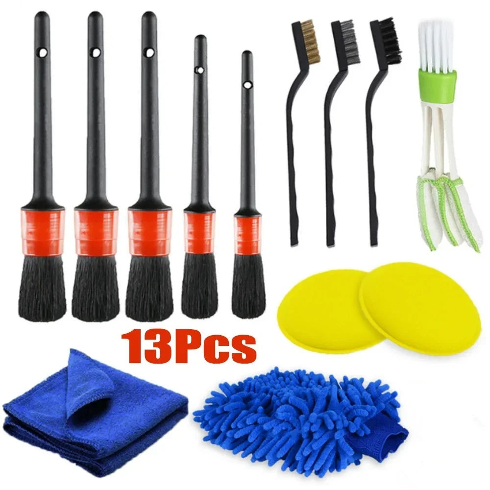 Comprehensive Car Detailing Brush Set