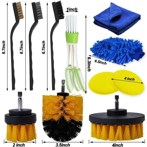 Comprehensive Car Detailing Brush Set
