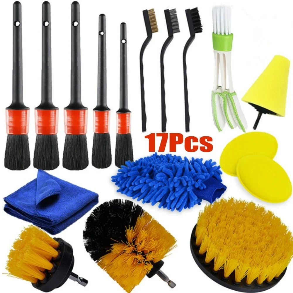 Comprehensive Car Detailing Brush Set