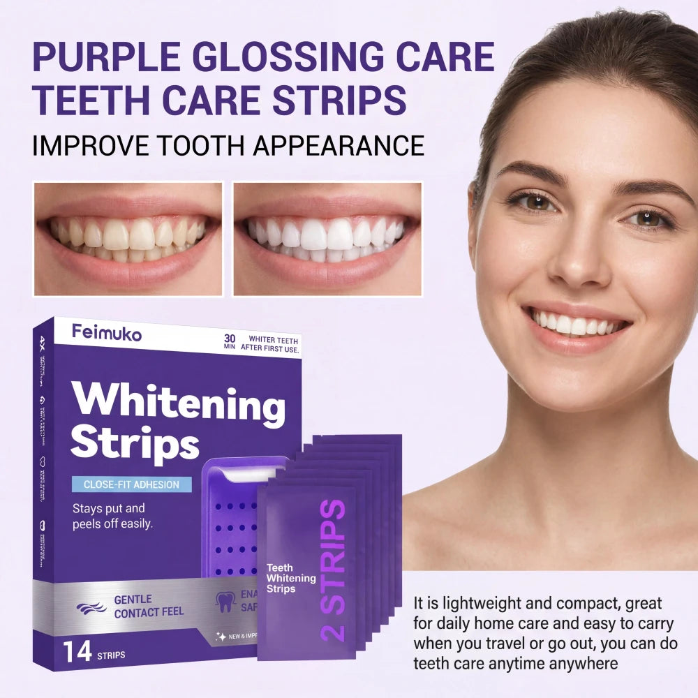 Purple Teeth Whitening Strips