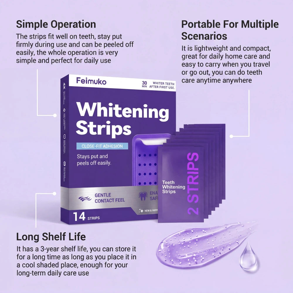 Purple Teeth Whitening Strips