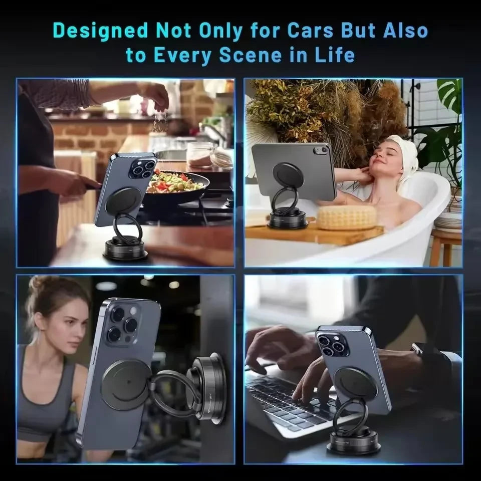 Vacuum Magnetic Car Phone Holder