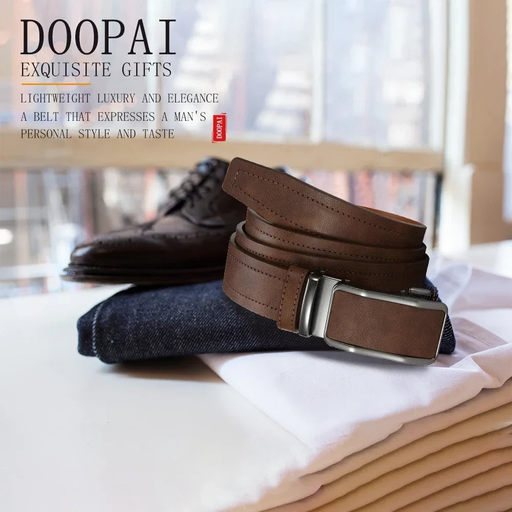 Leather Ratchet Dress Belt