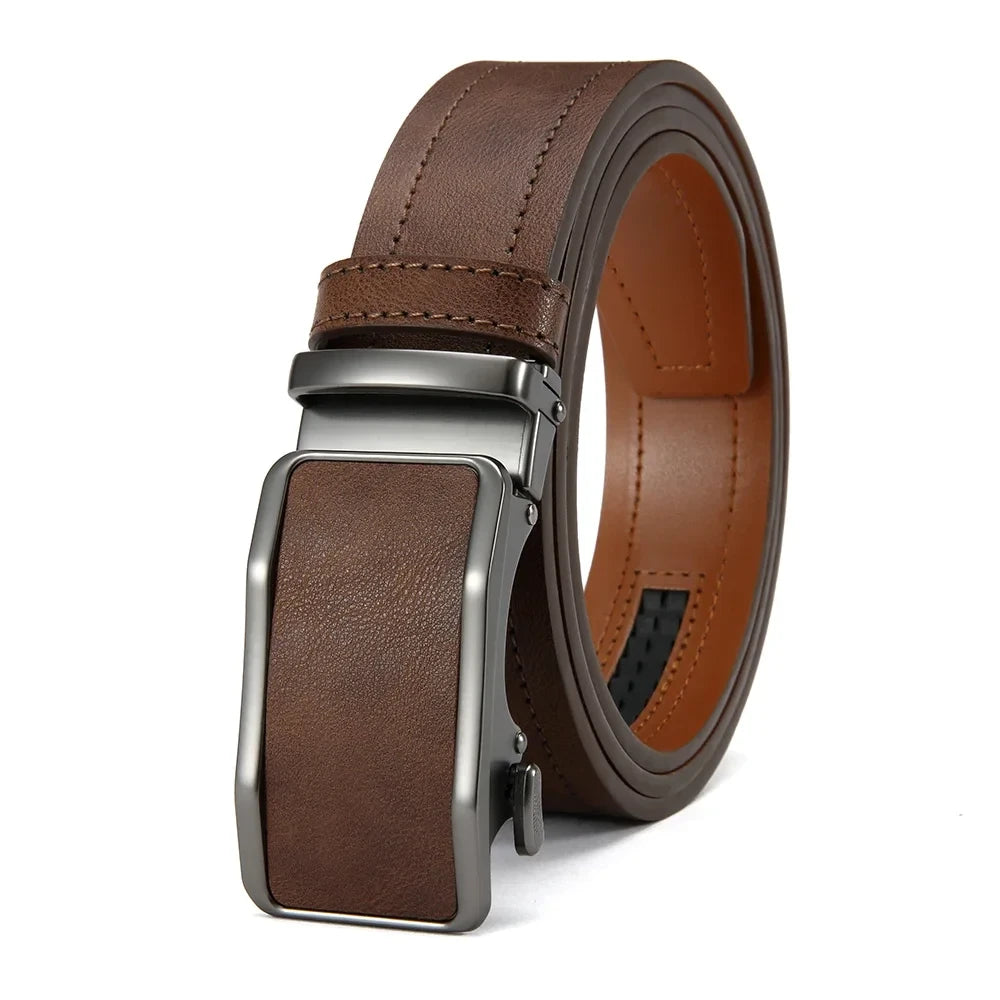 Leather Ratchet Dress Belt