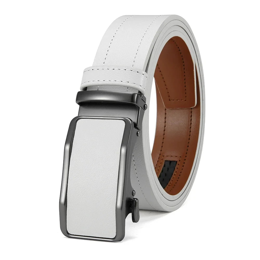 Leather Ratchet Dress Belt