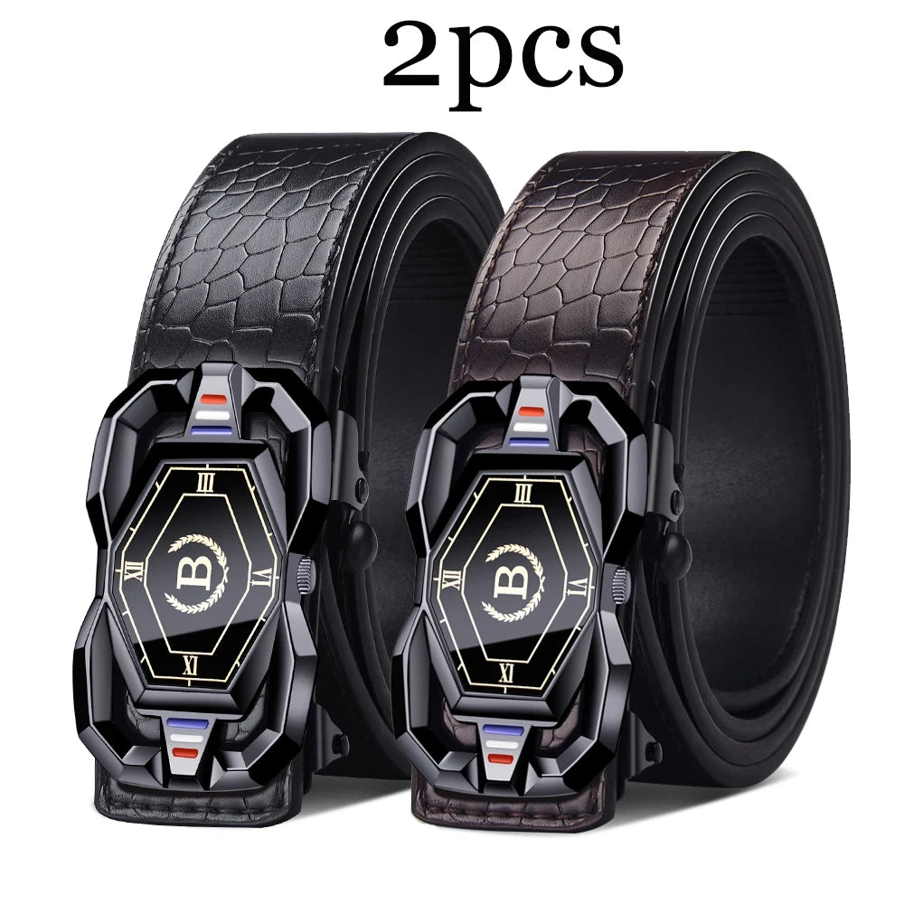 Crocodile Pattern Automatic Buckle Belt