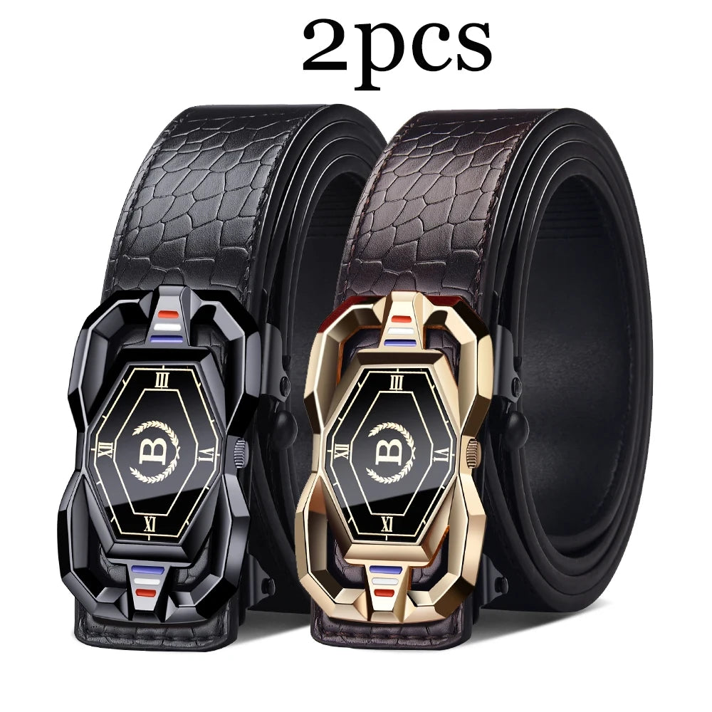 Crocodile Pattern Automatic Buckle Belt