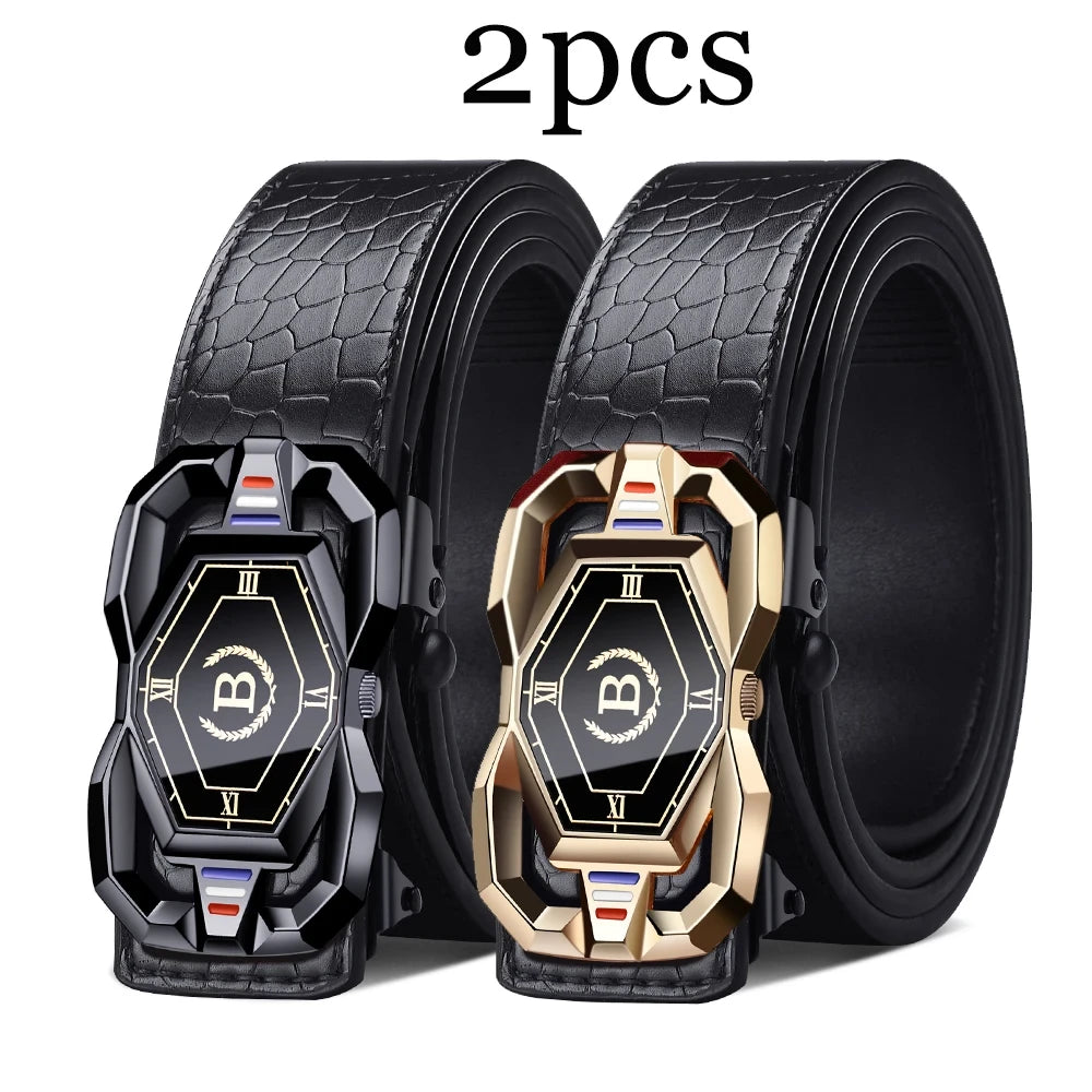 Crocodile Pattern Automatic Buckle Belt