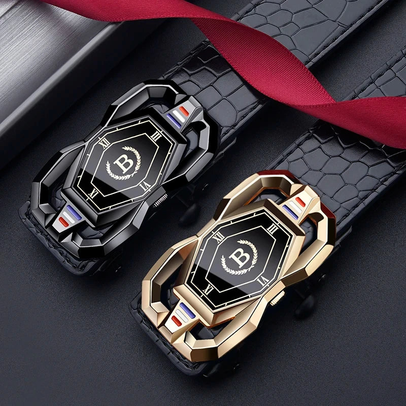 Crocodile Pattern Automatic Buckle Belt