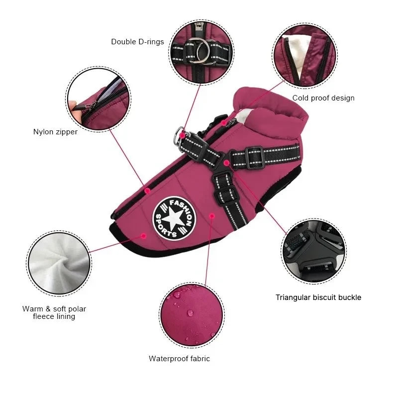 Winter Warm Waterproof Dog Jacket