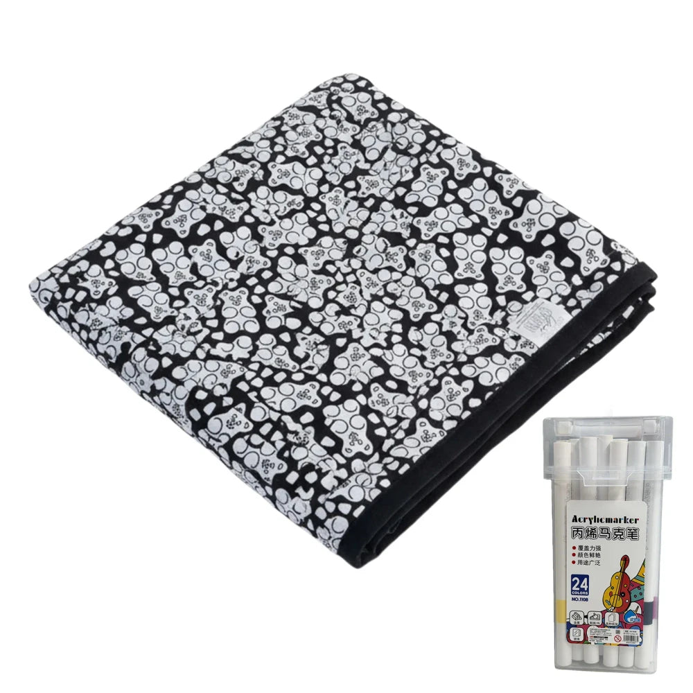 DIY Coloring Blanket With Markers
