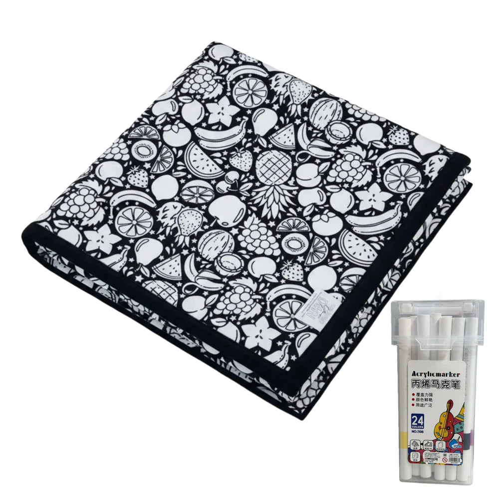 DIY Coloring Blanket With Markers