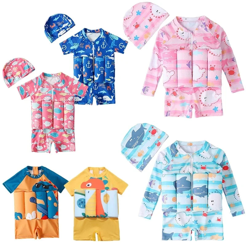 Children Buoyancy One-Piece Swimsuit