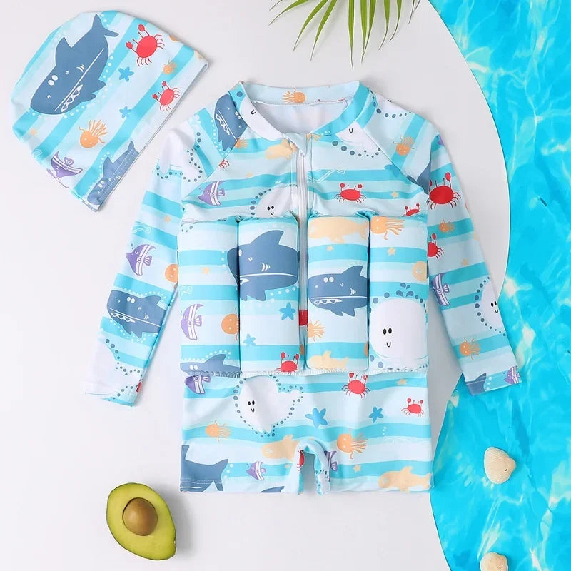 Children Buoyancy One-Piece Swimsuit