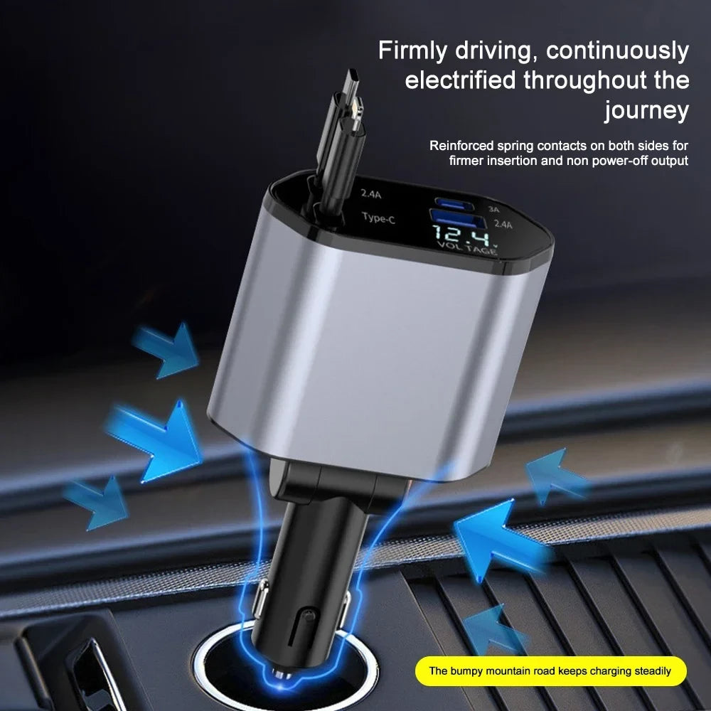 Retractable Car Charger Adaptor