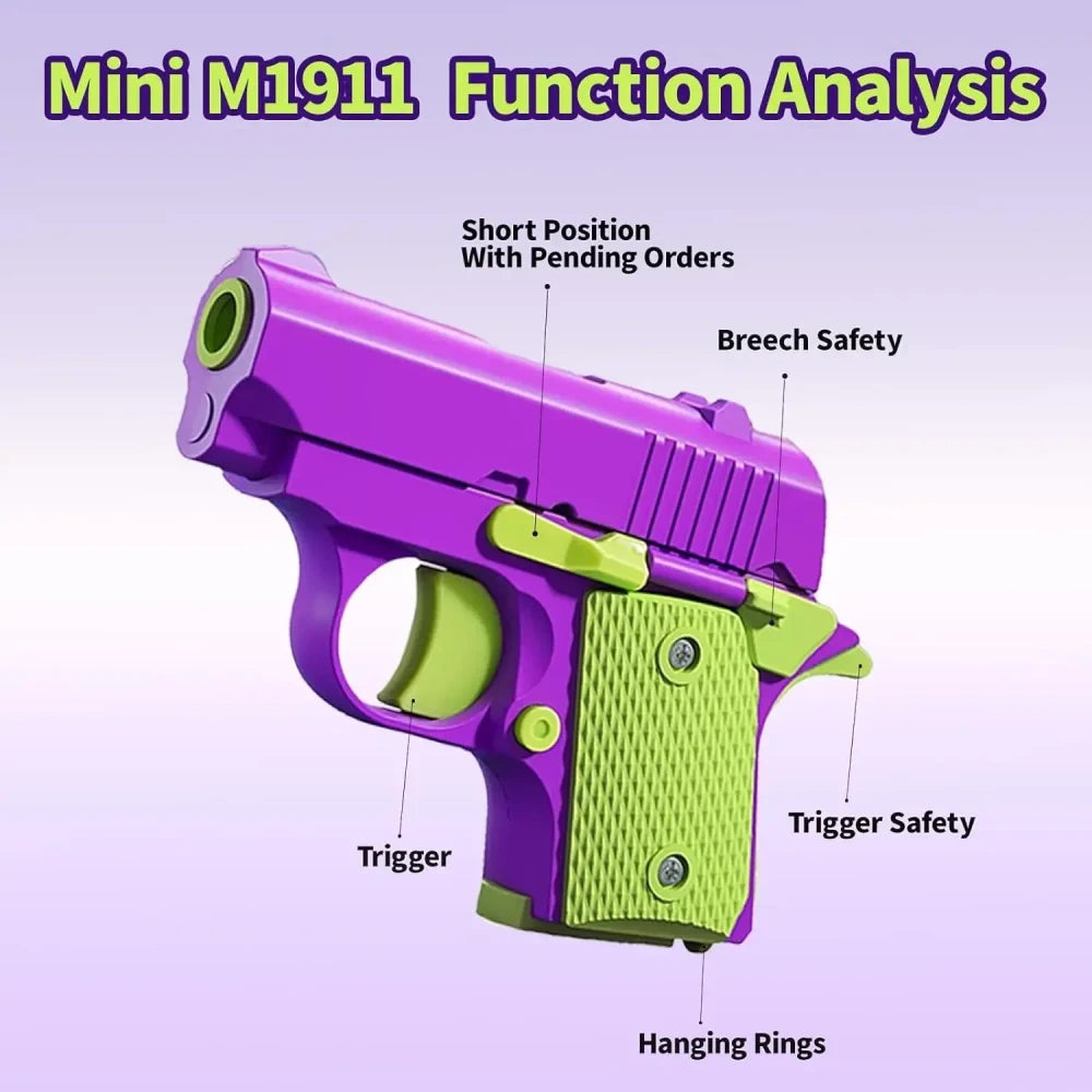 Plastic Mini Gravity Fidget Gun