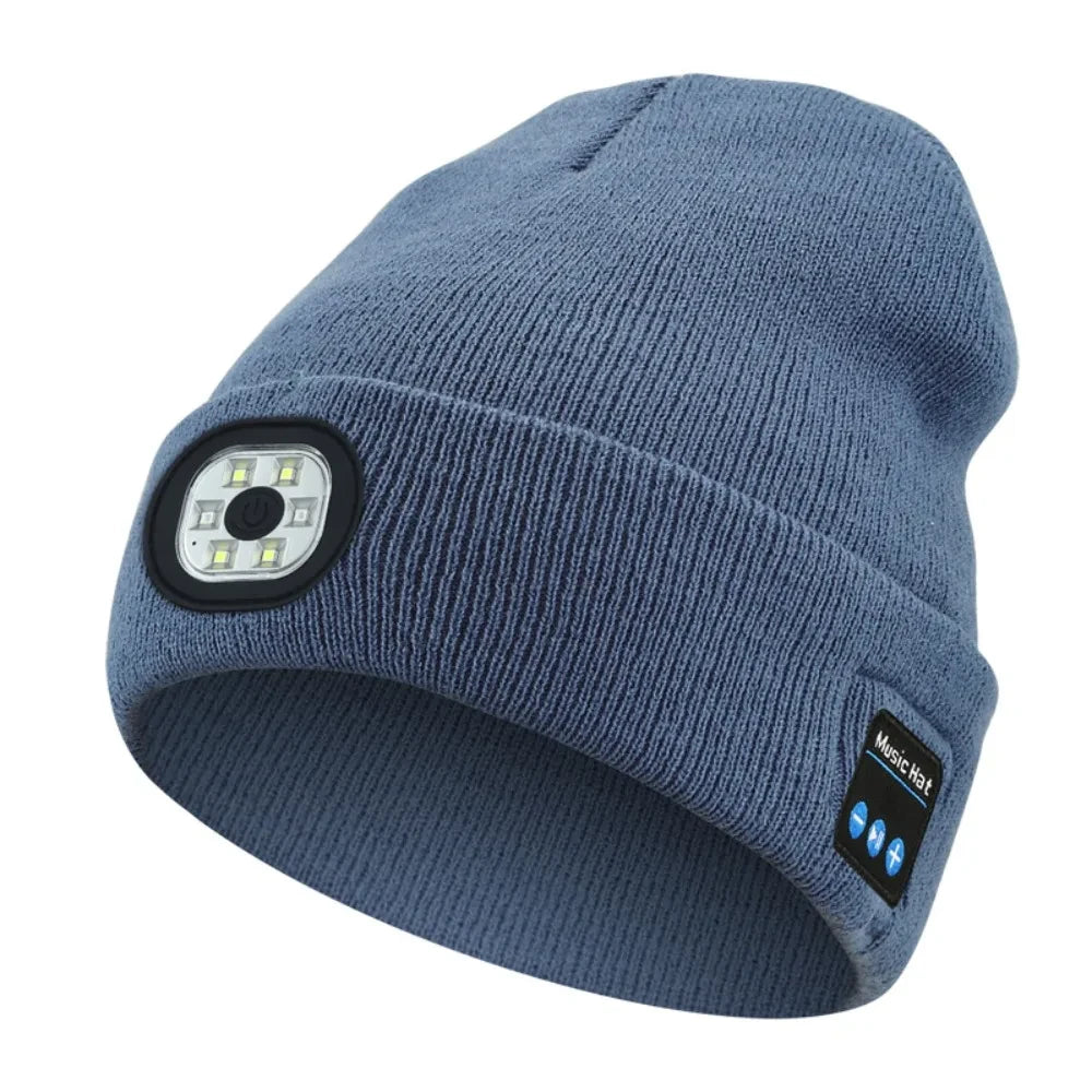 Bluetooth Beanie Hat with LED Light and Speakers