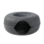 Felt Cat Tunnel Bed with Hideout