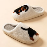 Cartoon Dog Indoor Plush Slippers