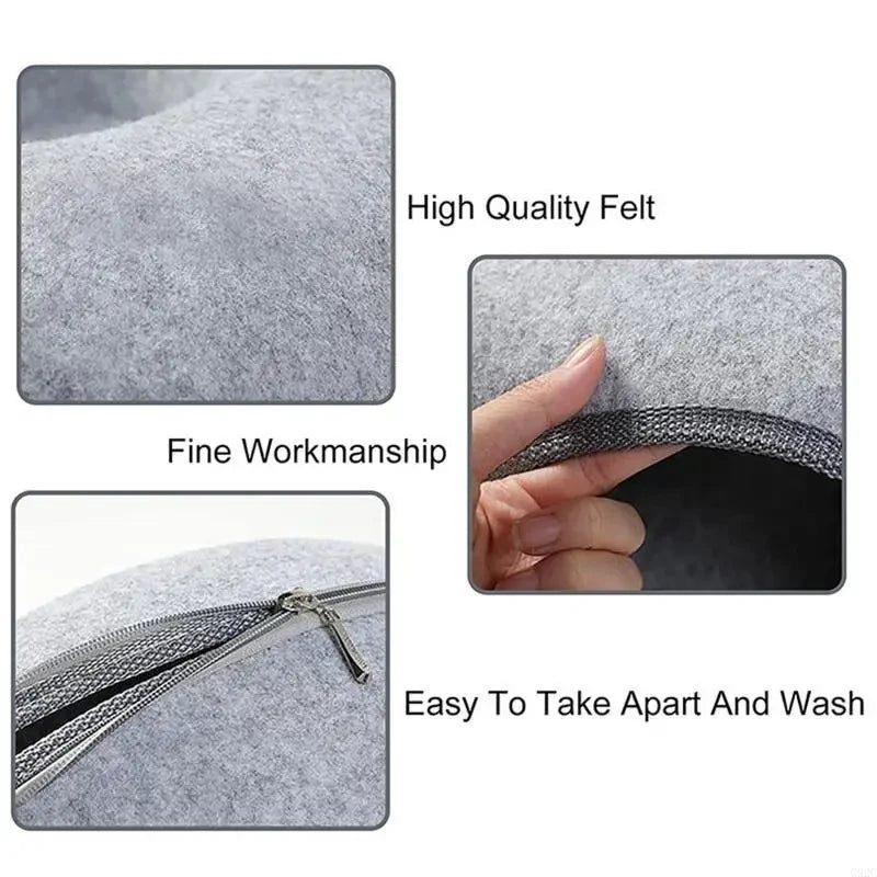 Felt Cat Tunnel Bed with Hideout