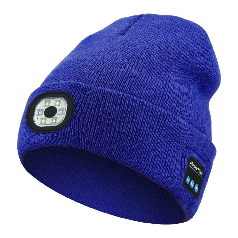 Bluetooth Beanie Hat with LED Light and Speakers