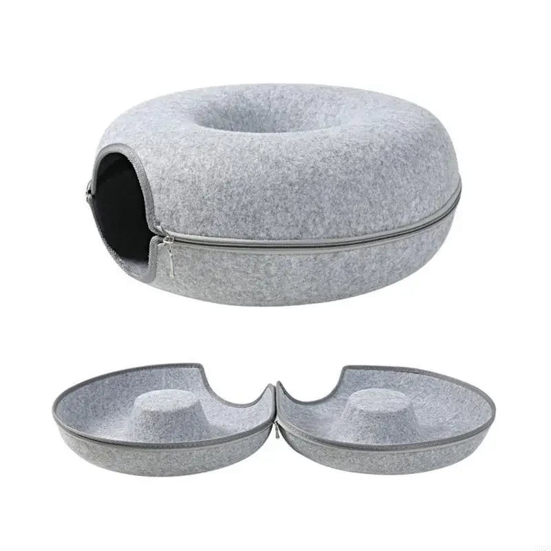 Felt Cat Tunnel Bed with Hideout
