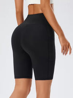 High-Waisted Cycling Shorts with Pockets