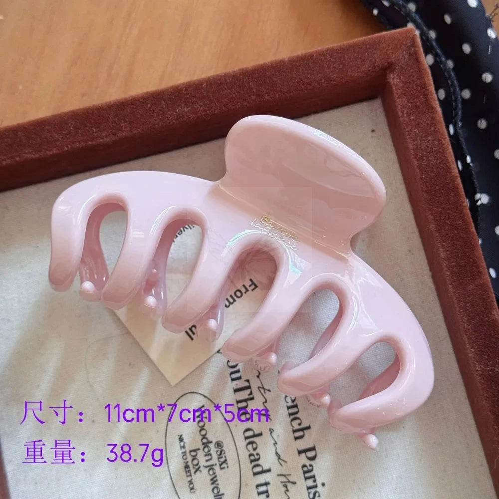 Korean French Style Polka Dot Shark Hair Clip