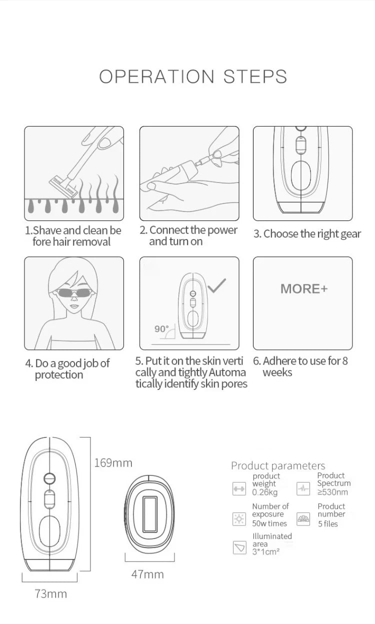 Portable IPL Hair Removal Epilator