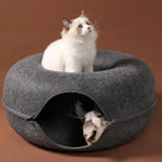 Felt Cat Tunnel Bed with Hideout