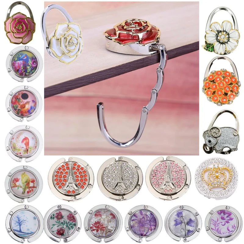 Portable Rose Purse Hanger