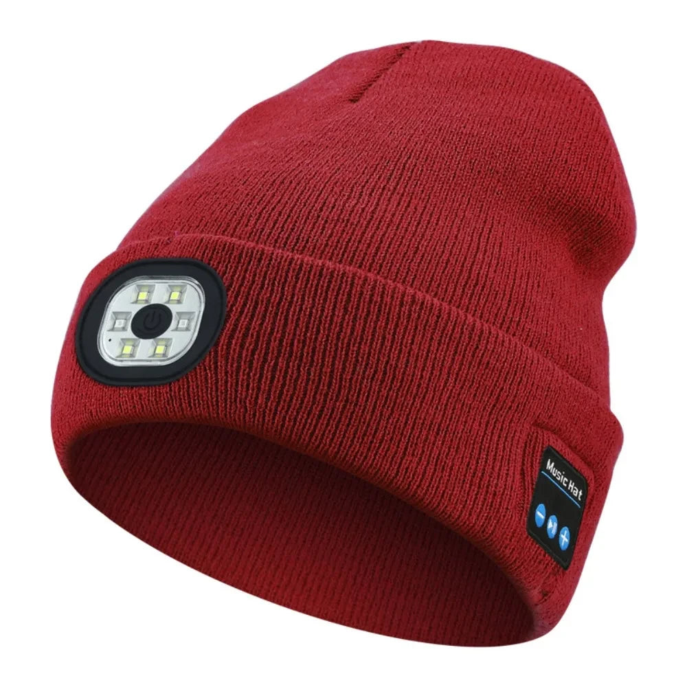 Bluetooth Beanie Hat with LED Light and Speakers