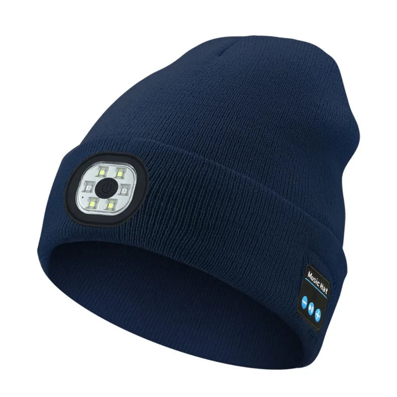 Bluetooth Beanie Hat with LED Light and Speakers